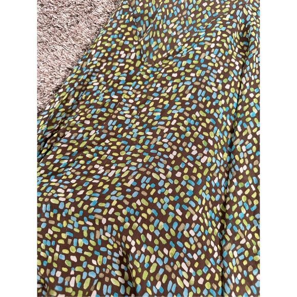 Vintage Y2K Talbots Petite 8 Silk Slip Drop Waist Midi Dress Chiffon Brown Fairy - Picture 11 of 11